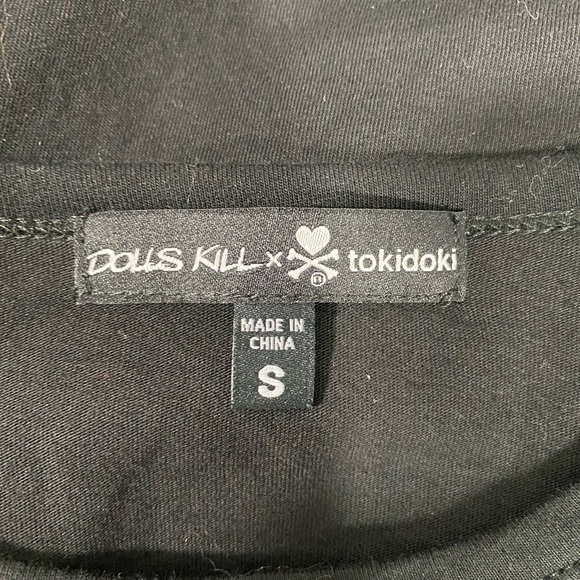 DOLLS KILL x TOKI DOKI Confection Cuteness Donutella Long Sleeve T-Shirt Black S - Picture 7 of 7